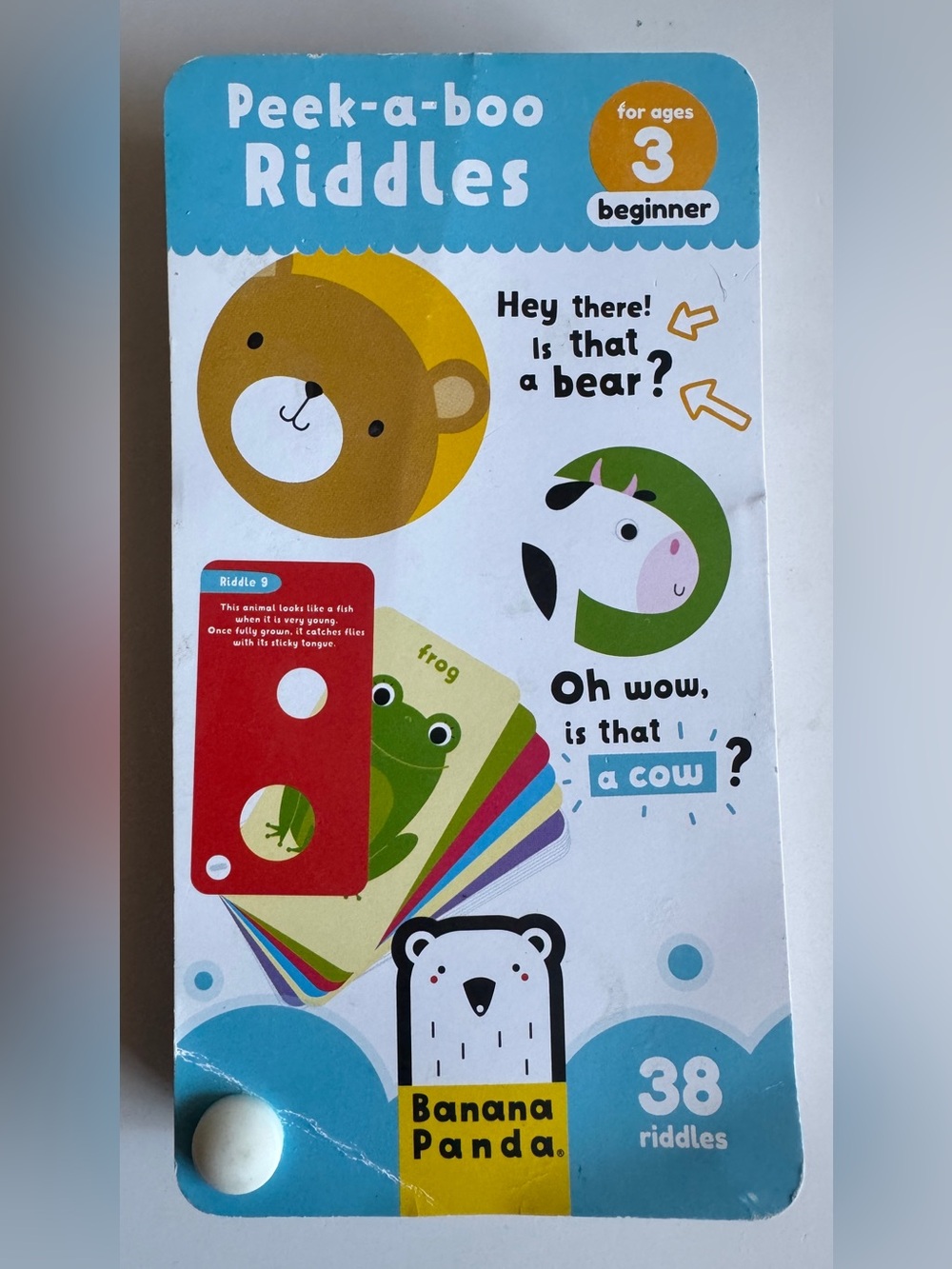 Banana Panda Peek-a-Boo Riddles educational study cards / book / game
